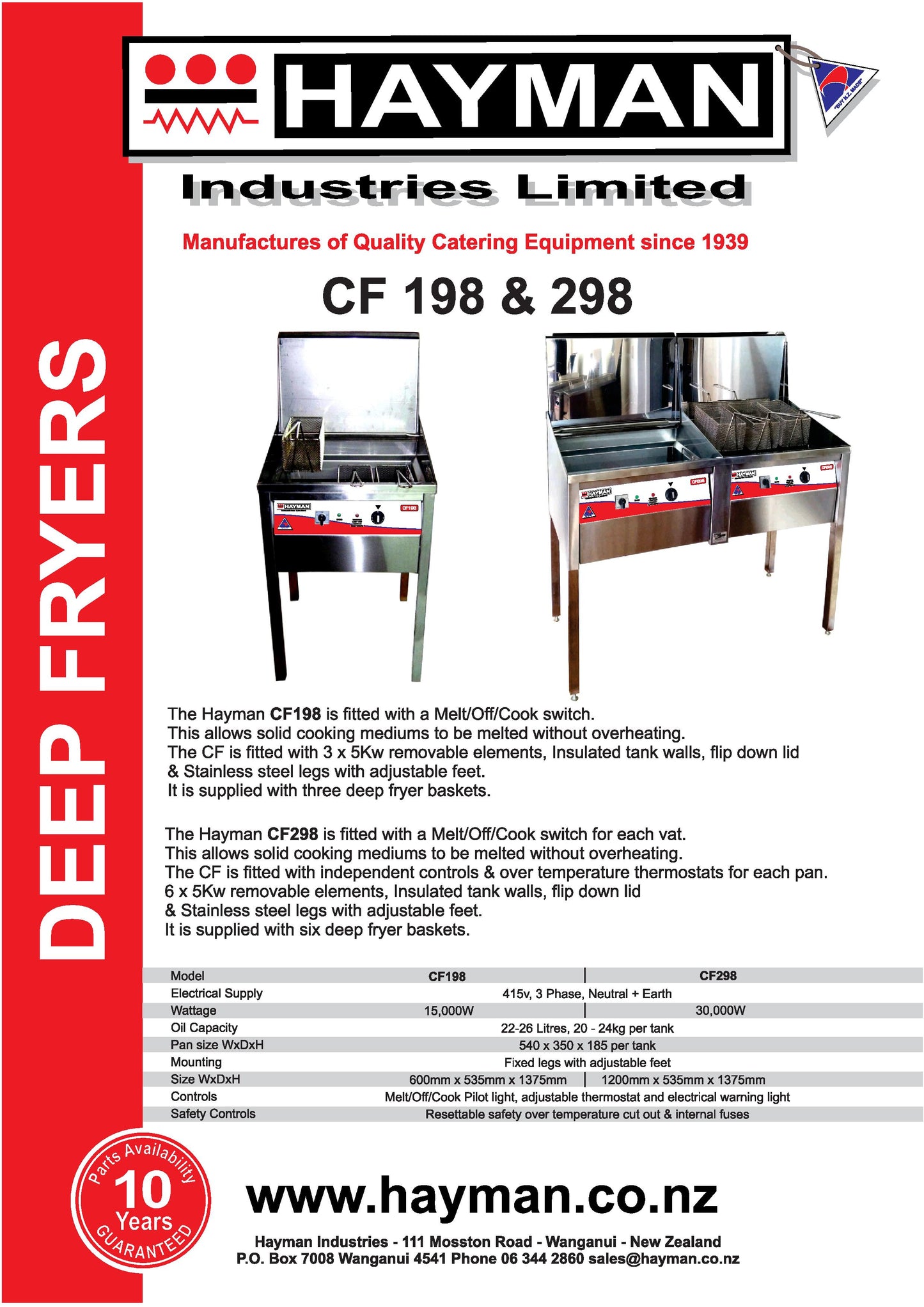 Hayman CF298 Deep Fryer